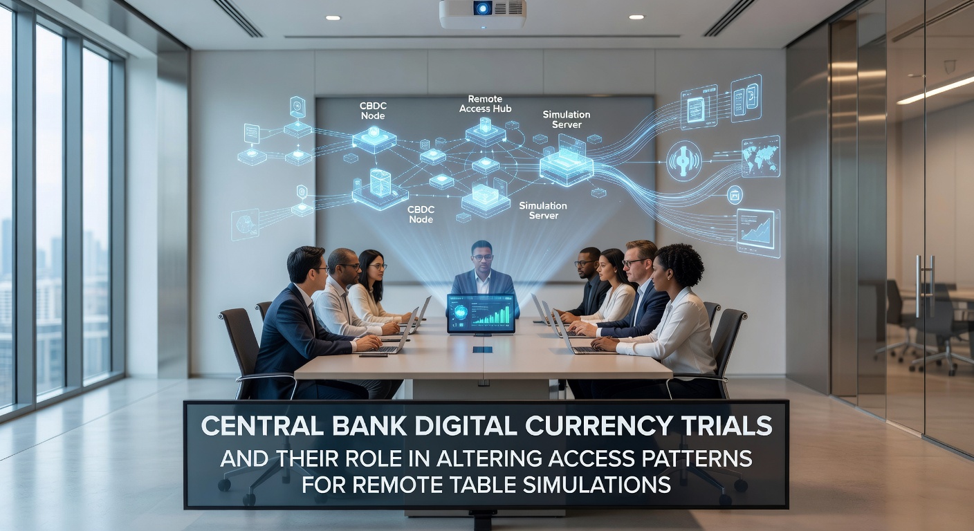 Central bank digital currency trials overview showing global pilot programs and digital access interfaces