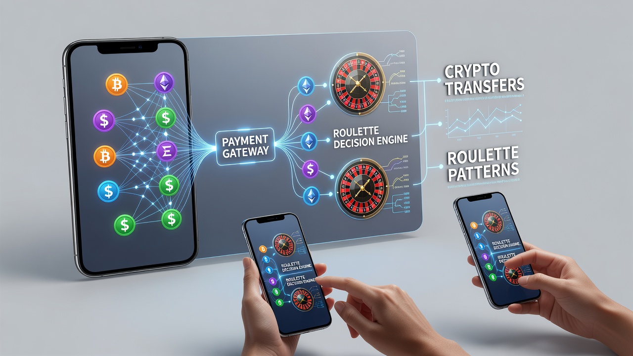 Data visualization showing links between crypto transfers and roulette betting sequences in apps